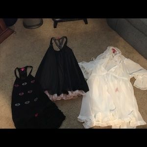 Betsy Johnson lingerie nightgown lot jammies